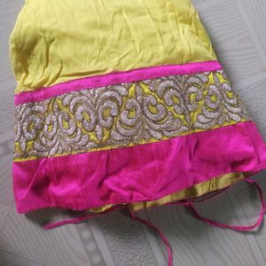 Yellow And Pink Anarkali