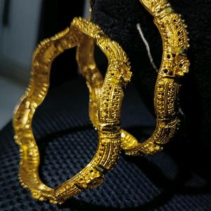 Gold-tone And Platinum Plated Bangles For Women