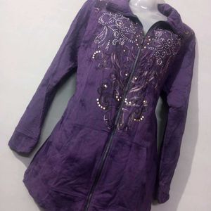 Very Beautiful Purple 💜 Jacket With Zip