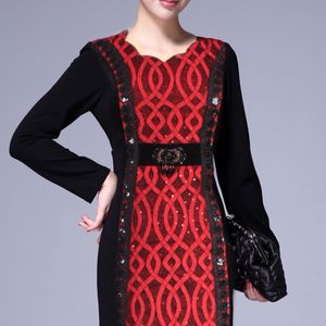 Korean Autumn Velvet Dress