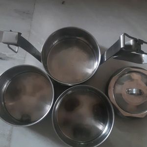 3 Compartment Steel Tiffin