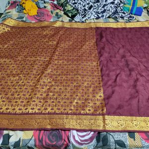 Maroon Silk Saree