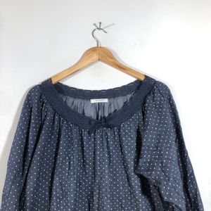 Navy Blue Printed Dress(Women’s)