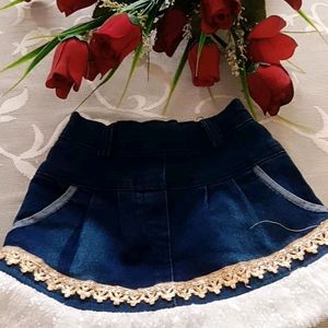 Baby Girl Denim Skirt Set