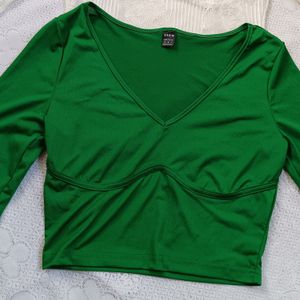 Forest Green Shein Top