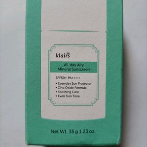 Klairs All Day Airy Mineral Sunscreen