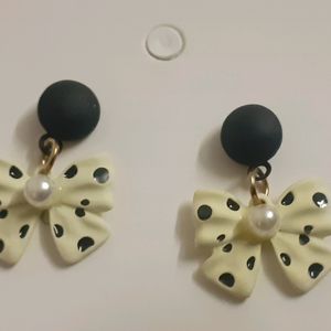 Black And White Earrings