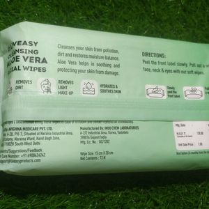 Liveasy Alovera Facial 72 Wipes