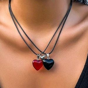 Two Magnetic Glass Heart Necklace!