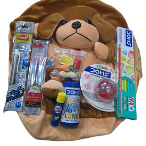 Kids School Bag With Stationary Items