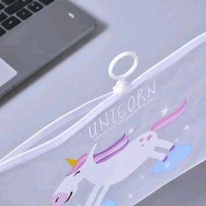 Transperant Unicorn Zipper Pouch