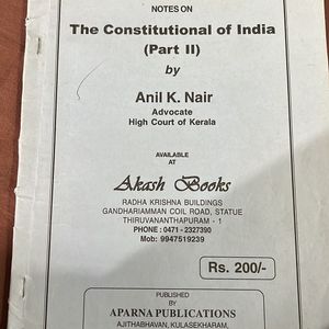 Anil K Nair Constitution Of India Part 2