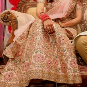 Pink Embroidered Lehanga