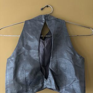 Grey indo-western Skirt top