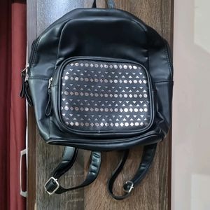 Small Black Trendy Backpack