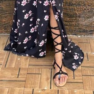 Black Lace Sandal