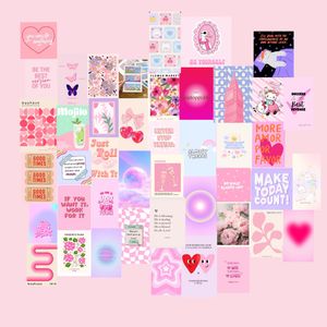 40 Psc Pink💕🎀 Themed Poster Set