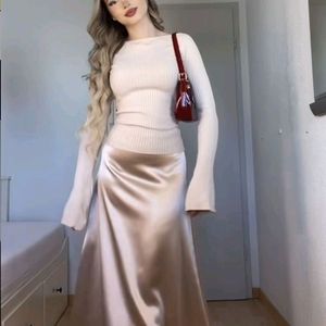 Pinteresty Satin Skirt