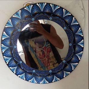 Mirror In Dot Art Mandala Handmade