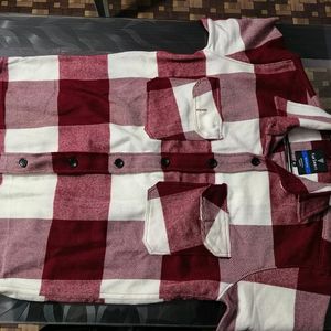 RED & WHITE WOOLEN SHIRT