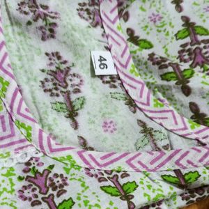 New Women Mulmul Cotton Printed Kurta & Pant Set