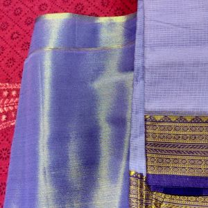 Lavender Cotton Saree