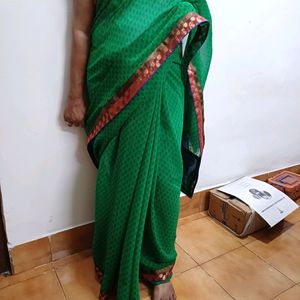 Women Georgette Saree With Blouse.