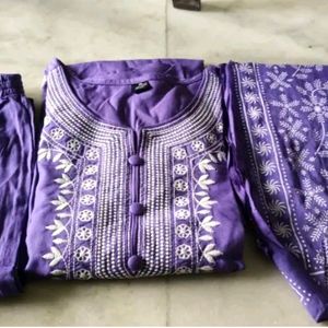 Embroidered Women 3 Piece Kurta Sets XXL