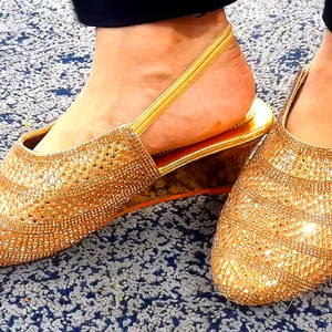 Women Golden Colour Heels Sandal