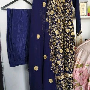 Navy Blue Kurti Set