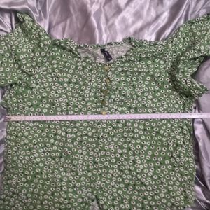 Rio Print Green Top