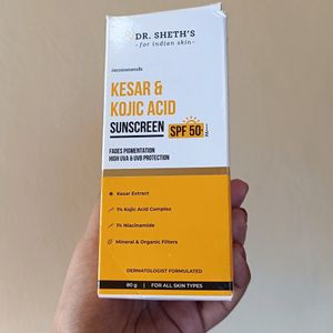 Dr. Sheth's Kesar & Kojic Acid sunscreen spf 50