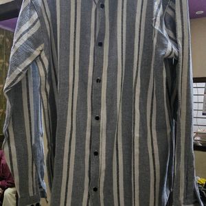 Zara Balck And White Striped Casual Cotton Shirt