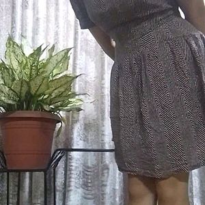 AESTHETIC BROWN MINI SKIRT 🤎🤍THRIFTED