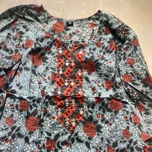 Floral Kurti Set with Dupatta