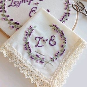 Hand Embroidered Name Hankercheif