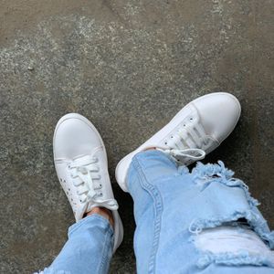 White Women Shoes (Used But Good Condition)