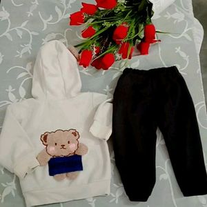 rBaby Boy Cute Teddy Bear Cap Hoodie With Pajama