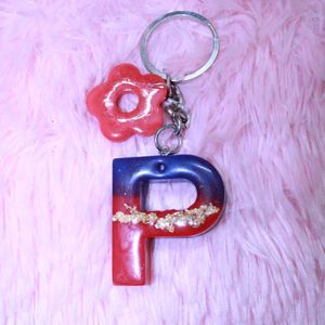 Resin Keychain with Initial