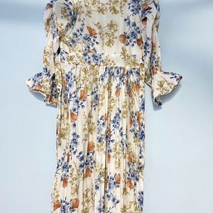 New Fashion White Floral Dress