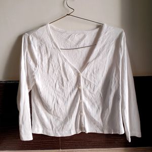 Beautiful Korean White Shrug Top.