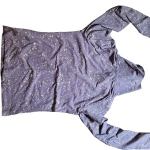 Turtle Neck Lavender Top