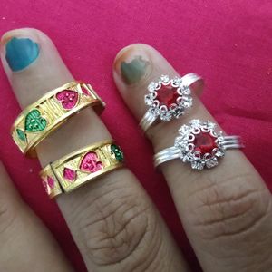 Combo Of 2 Adjustable Toe Rings