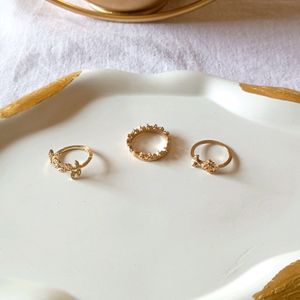 Leaf Ring Set Of 3