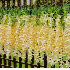 Pack of 6 Wisteria Hanging Orchid Flower Vines