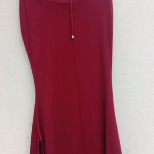 New Maroon Saree Shapewear With Side Slit