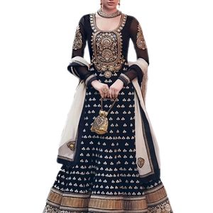 Admyrin Black Georgette Anarkali Kurta Set