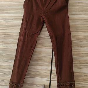 Brown Cotton Pant