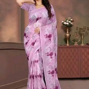 Printed Georgette Saree