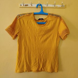 Net Yellow Fancy Top